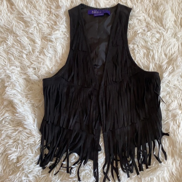 Vintage Miley Cyrus Black Vest size S - Picture 3 of 9